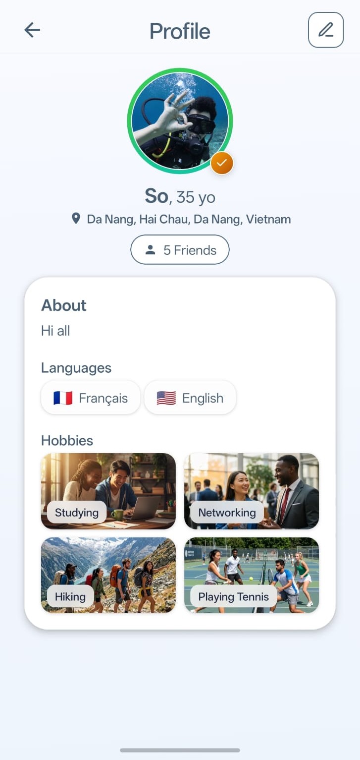 Verified Profile Screen