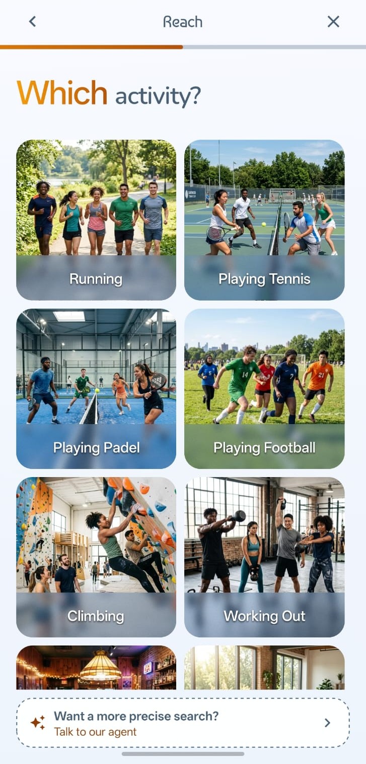 Which activity? Selection wizard